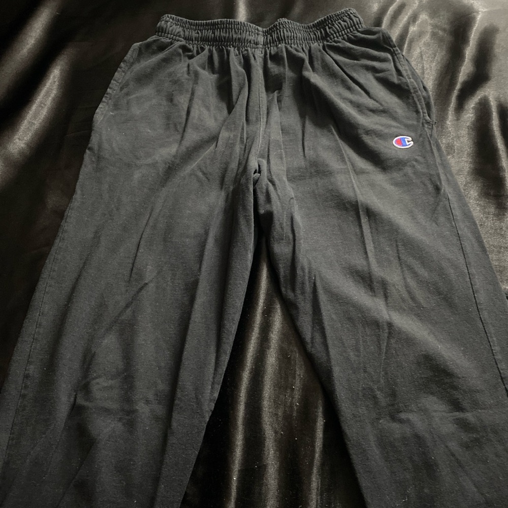 Champion Black Sweatpants with Elastic Waistband